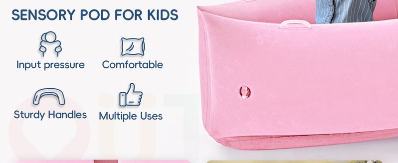 (Summer Turn-Up)OUTREE Sensory Chair for Kids,60" Includes Electric Air Pump,Inflatable Sensory pod for Children,Sensory Toys for Kids with Autism, Summer Turn Up & Father's Day Deal