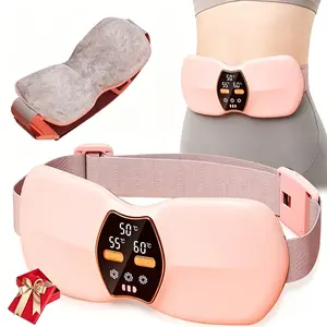 USB Rechargeable Electric Waist Massager, Heating Abdominal Lumbar Back Pain Relief, Portable Heat Pad for Men Women Office Use