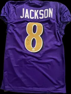 Lamar Jackson Auto Custom Jersey Ravens JSA COA Pro Cut