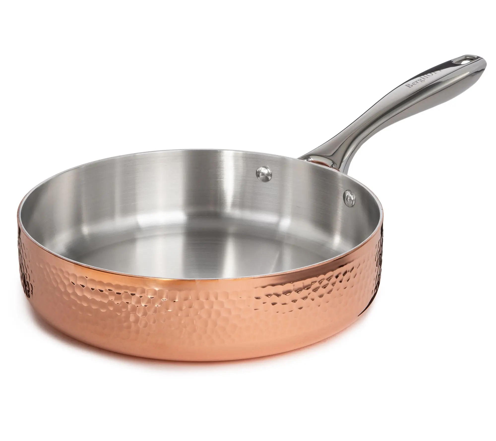 BergHOFF Vintage Tri-Ply Copper 9.5" Deep Skillet, Hammered BergHOFF Vintage Tri-Ply Copper 9.5" Deep Skillet, Hammered
