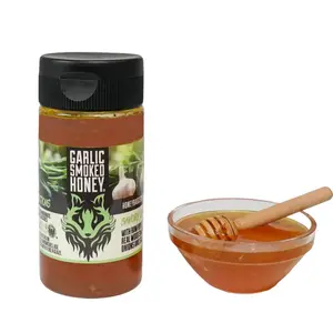 Garlic Smoked Honey - Honey Badgers - All Natural  & Organic Savory Sweet Flavor