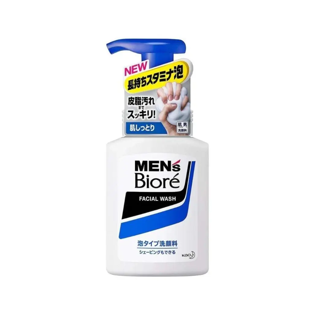 Biore Men's Daily Facial Cleanser - Foaming Face Cleanser, 150ml, Bottle, Oily Skin, Fragranced, Japanese, Face Wash, Cleansing, Light, For Oily Skin, Adults, Standard Size, Single Item, Combination