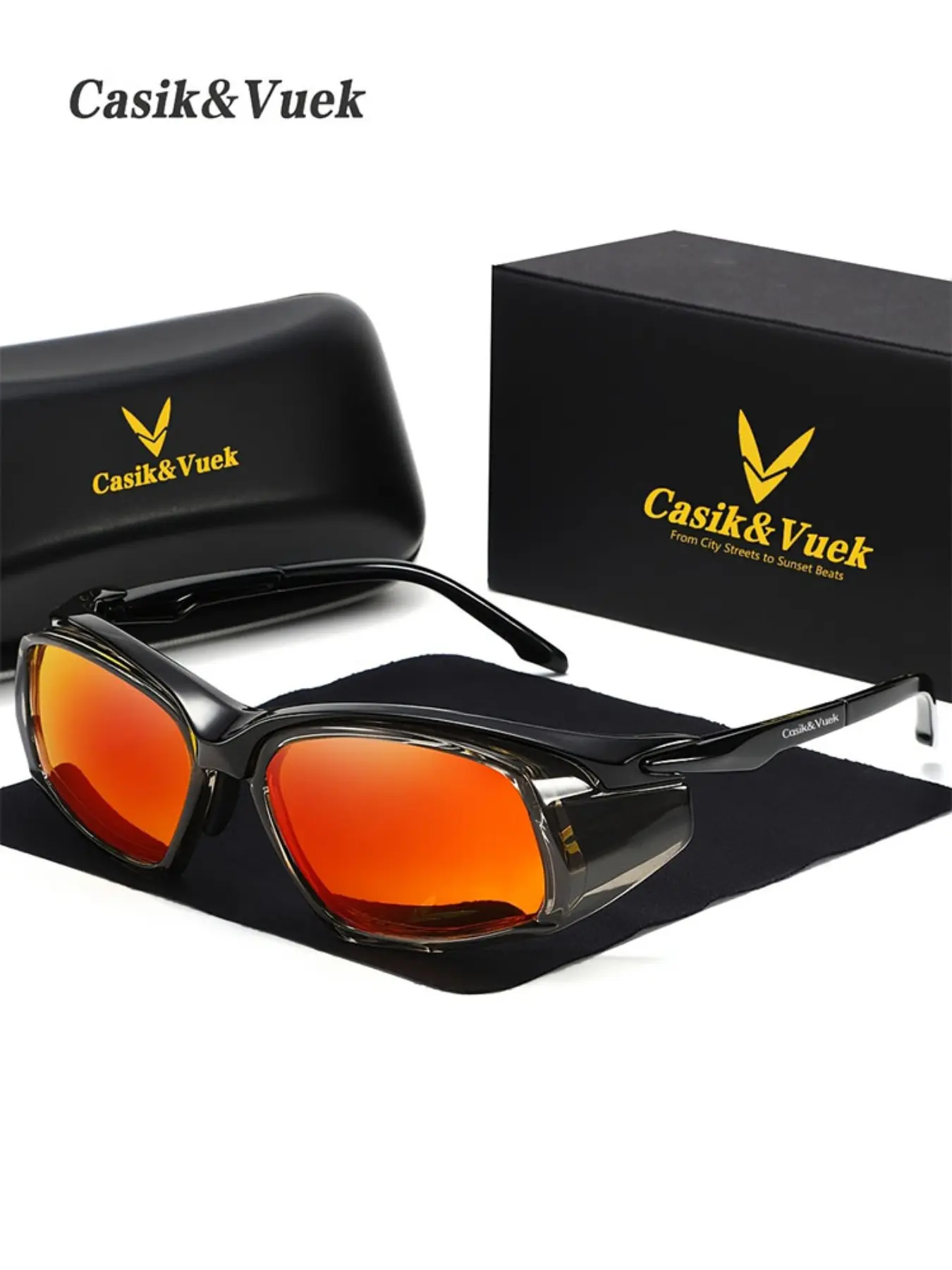 Casik&vuek Professional Sports Outdoor Cycling Unisex Biking Sunglasses Windproof Tr90 Polarized Vu400 Hiking Fishing Eyewear