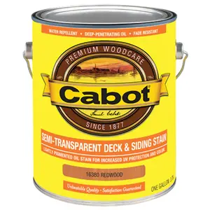 Cabot Samuel 16380-07 1-Gal Redwood Semi-Transparent Decorative Exterior Deck & Siding Stain, UV Protection, Automotive & Motorcycle Paint Care Product