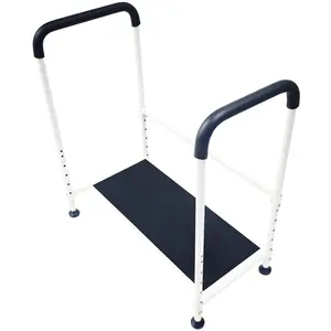 Tlongxia Bedrails are Suitable for Elderly and Disabled People with Limited Mobility. Equipped with Height Adjustable Portable Medical Bed Step stools and Human Body Sensing LED Lights (White)