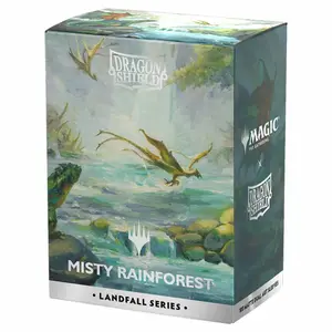 Dragon Shield: Magic the Gathering: Landfall Series: Misty Rainforest (100) Dual Matt [Sleeves]