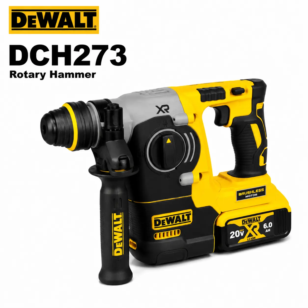 DEWALT DCH273 20V XR Cordless Rotary Hammer Drill, Brushless Motor With Drill, Hammer Drill & Chisel Modes, Designed For Wall Anchoring, Renovation And Facility Installation For Professional Installers, SDS Plus Tool, Battery And Charger Sold Separately
