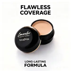 VIVIDVEU Concealer Stick — dual-use liquid cream formula for face makeup; high coverage, long-lasting, invisible blemish correction; contouring and highlighting; evens skin tone; multi-purpose concealer stick; suitable for dark circles, acne marks, freckl