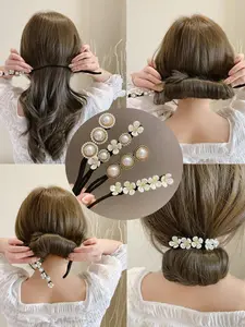 New Hair Tie Set, Simple Twist Clip Hairstyle Tool, Elegant Bun Accessories, Daily & Festival Wear, Gift for Women Girls