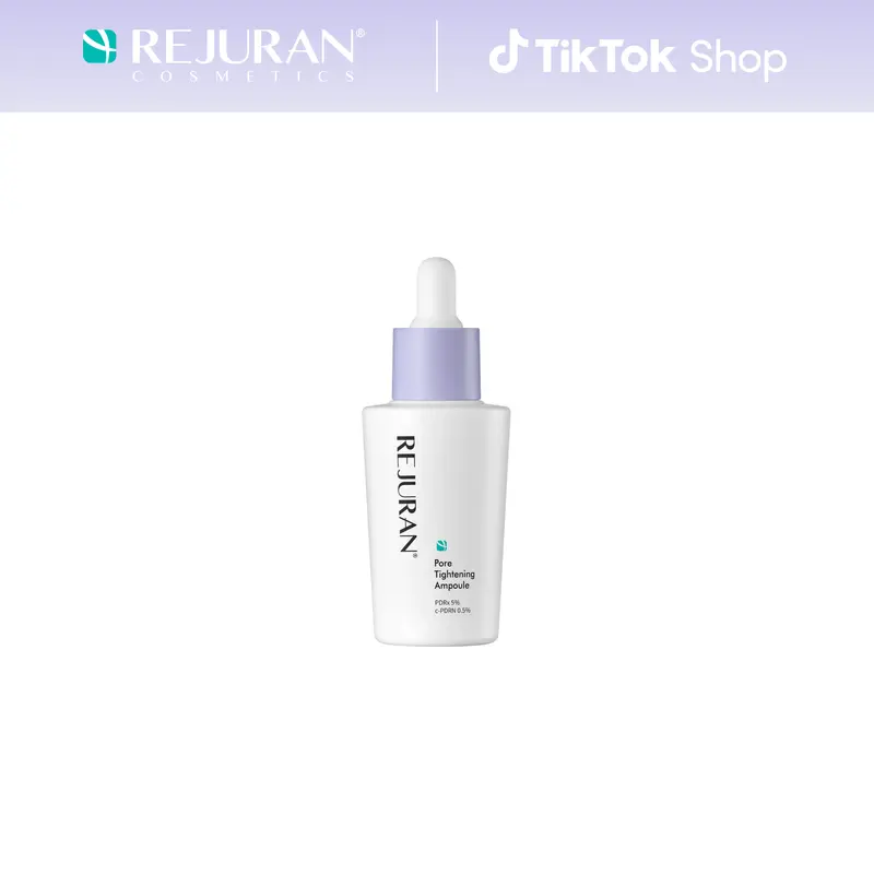 REJURAN Pore Tightening Ampoule – PDRx 5% & c-PDRN 0.5% Facial Serum with AHA/PHA/BHA/LHA & Witch Hazel – Helps Refine the Look of Pores and Improve Skin Texture – Dropper Type Korean Skincare