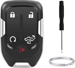 5-Button Keyless Entry Remote Key Fob Shell Replacement Fits for 2019-2020 GMC Sierra 1500 2500HD 3500HD GMC Acadia Chevy Silverado
