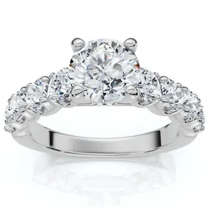 Certified 3Ct Diamond Engagement Ring 14k Gold Lab Grown