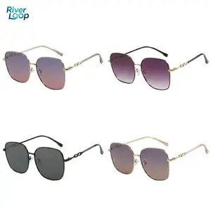Metal sunglasses, nearsighted glasses, women's large face frames, high-quality large frames, UV-protective sunglasses, elegant style, UV400 Indoor leisure equipment
