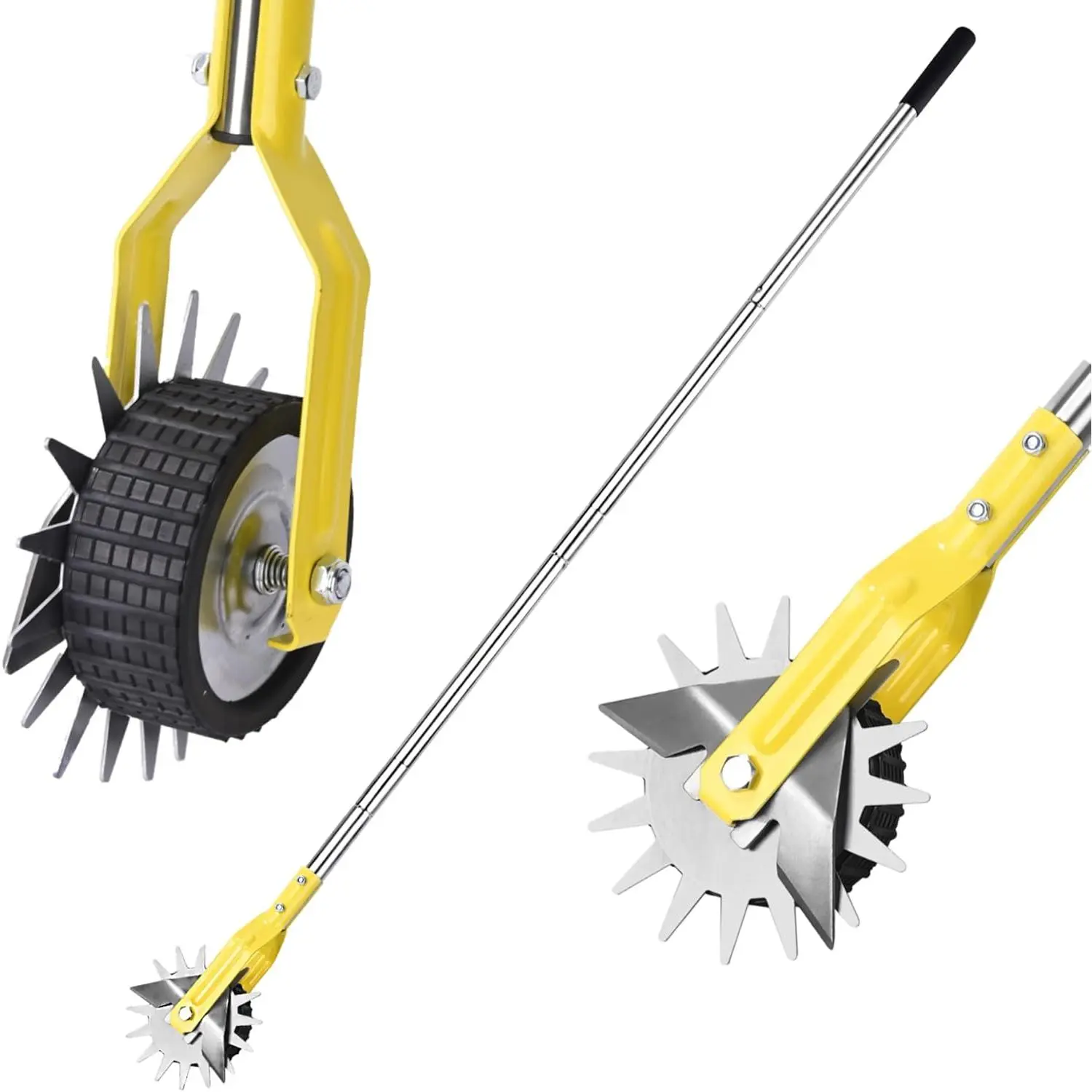 Wheel Rotary Edger,Edger for Lawn Edges Alongside Sidewalks & Driveways,with A 58-Inch Adjustable Handle, Ideal for Enhancing The Beauty of Sidewalks, Driveways, and Garden Lawn Edges