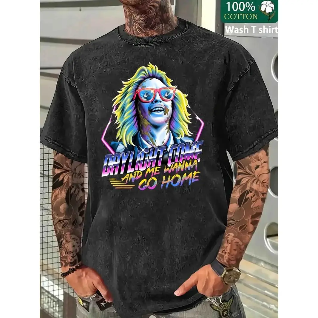Men's Beetlejuice Graphic Tee. Short Sleeved