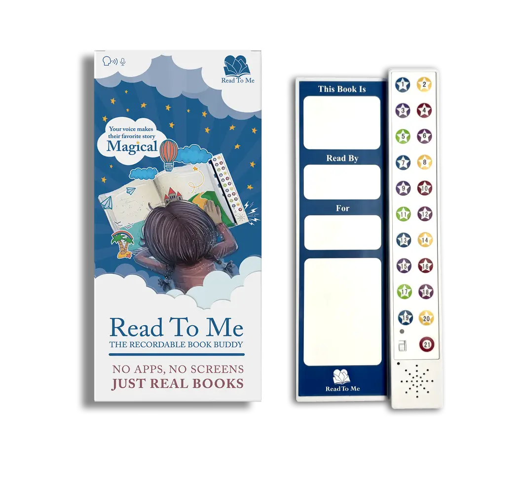 The Read To Me Recordable Book Buddy Record your voice and give the child in your life a personalized read along experience