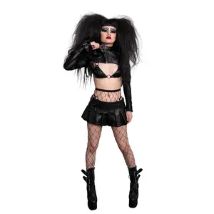 FETISH SHRUG JACKET in Matte Black PU Vegan Leather