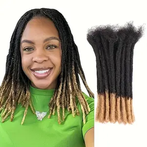 【TIMIA】10-inch 20-strand human hair braid extensions, 0.4/0.6/0.8cm width, human hair braid extensions, suitable for men/women, dyeable soft braid extensions, 1b/27
