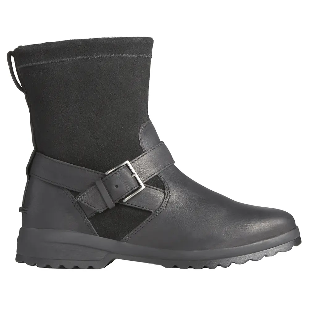 Sperry Womens Maritime Step In Pull On Casual Boots Ankle Low Heel 1-2" - Black