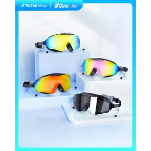 Viyawise Swim Goggles for Adults & Kids - Anti-Fog Full-Coverage, 3-Color UV Lens, Waterproof Earplugs & Nose Clip, Fit Outdoorfun