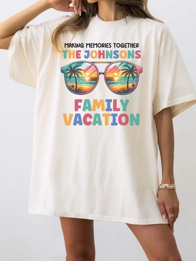 [FREESHIP] Family Vacation 2026 Personalized Shirt, Custom Family Vacation Shirts, Retro Family Shirt, Family Beach Trip Shirt, Casual Unisex T-Shirt, Soft Comfortable Short Sleeve, Unisex Adult