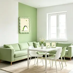 1PCS | 6 Inch Fun Photo Frame, Cartoon Simple Style, Wave Plastic Frame, Standable and Hangable, Home Decor, Kitchen, Office, Birthday Gift