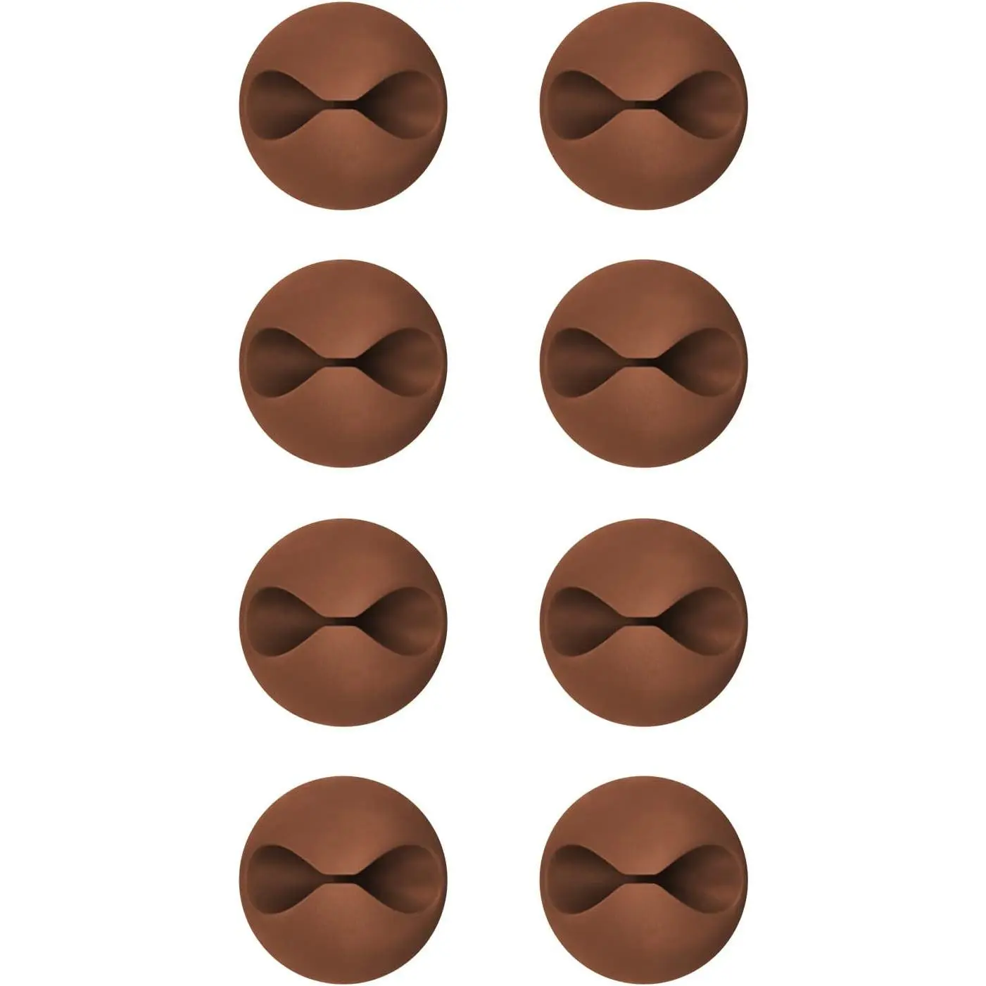 8 Pack Adhesive  Clips,  Cord Holder Organizer Management System for Desk, Wire Clips for  Your Computer, Electrical,  or  Cord, Coffee