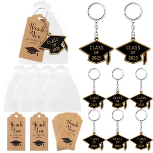 24 Sets 2026 Graduation Keychain Gifts Bulk Class of 2026 Keychain with Inspirational Card for University High School Graduates Perfect Master Alumni Party Favors Souvenirs