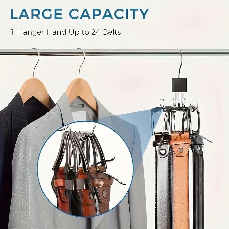 Tank Top Hanger,Rotatable Bra Hanger,Max 36 Storage Capacity Sports Bra Hangers,Space Saving Hangers for Dorm,Closet Organizers and Storage,Closet Organizer for Belt,Scarf, Purse,Black