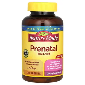 Nature Made Prenatal Folic Acid, 250 Tablets | HSA/FSA Eligible