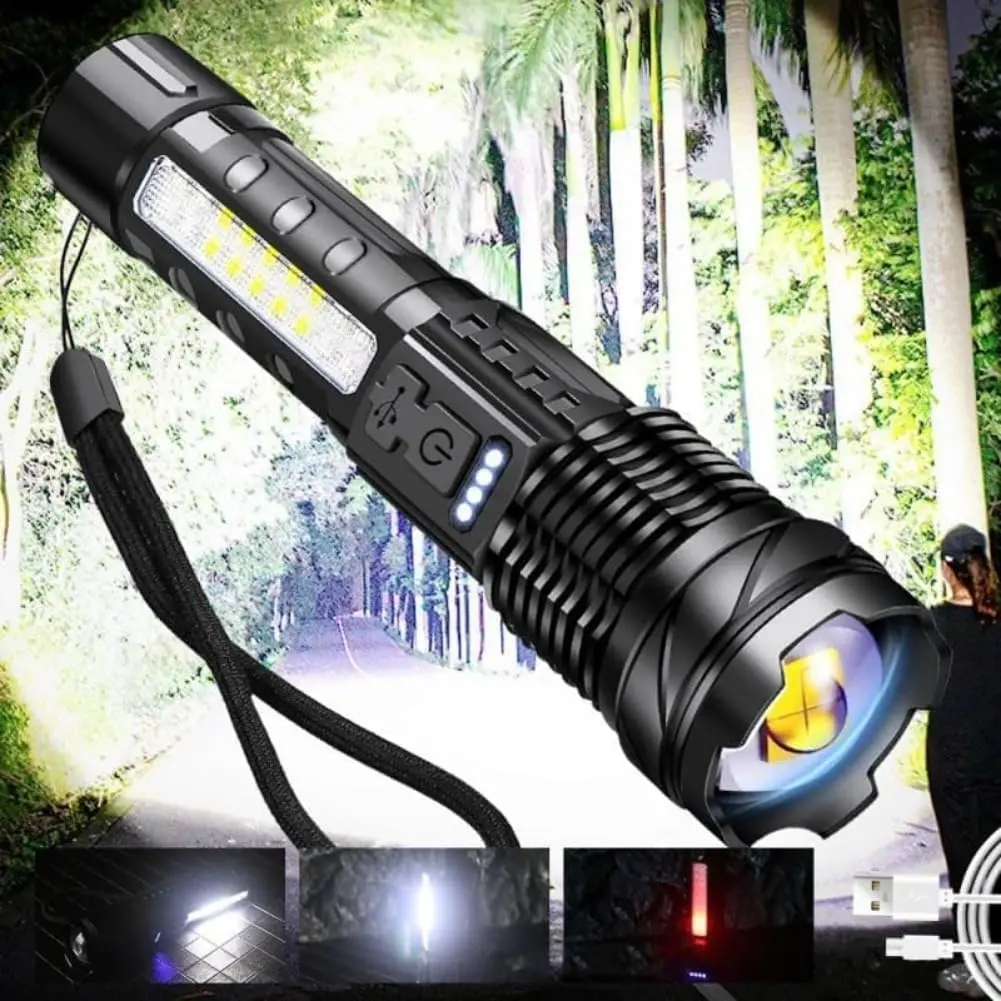 Flashlight High Lumens Rechargeable , 90000 Lumen Super Bright Led Flashlights with 7 Light Modes, IPX6 Waterproof, Powerful Handheld Flash Light for Camping Home Emergencies