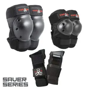 Triple 8 Skateboard Pads 3-Pack, Sporty Protective Gear Including Elbow Guards for Skateboarding, Elbow Guard