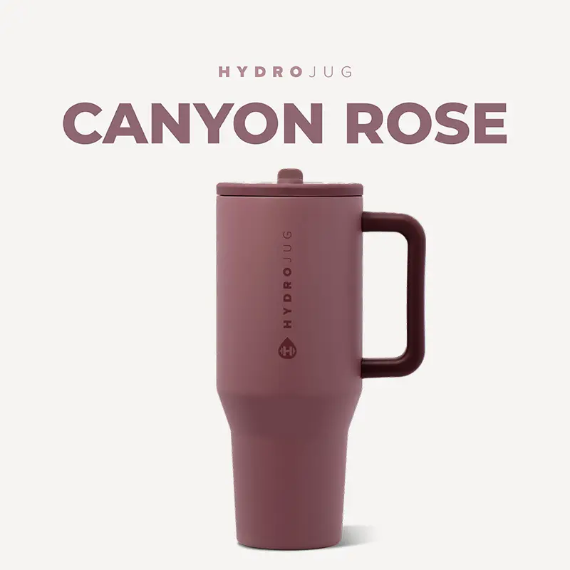 HydroJug Traveler | Leak-Proof Insulated Tumbler with Flip Straw & Cup Holder Fit Flasks Lid Drinkware Leakproof Tumbler