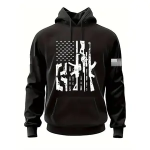 Trendy Unisex Letter Flag Graphic Hoodies For Men And Women In Loose Casual Harajuku Style With Plus Size Options 0XL To 5XL
