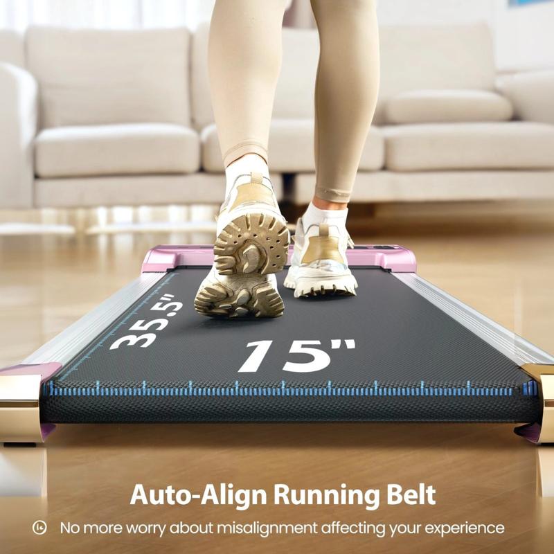 【PINK POWER】Walking Pad Under Desk Treadmill , 3 in 1 Portable Folding Walking Jogging Running Machine with Remote Control & LED Display for Home/Office, Larger Running Area, Quiet for Fitness in Small Spaces