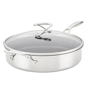 5 Quart Tri-Ply Clad Nonstick Saute w/ Lid & Helper Handle