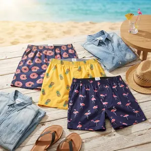 Men's Funny Boxer Shorts - Plaid Cotton Loose Woven Sleepwear for Men, Comfortable Breathable Underwear in Sizes Small Medium Large, Perfect for Daily Wear, Casual Lounge, and Home Relaxation