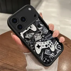 Trendy game controller Case for iPhone 17 Pro Max 17Air 16Pro 15 Plus 14 13 12 11 XS XR Writing style MAMA Drop Protection Shockproof Soft Silicone smartphone Cover