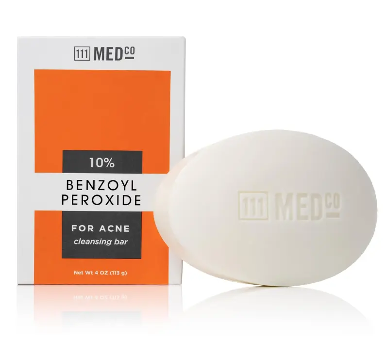 111MedCo 10% Benzoyl Peroxide Acne 4oz. Medicated Soap Bar