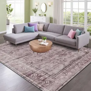 Luxury Vintage Patterned Velvet Carpet, Soft Comfortable Home Decor Rug, Living Room Sofa Mat, Bedroom Bedside Rug, Multi-Scene Use,merry Christmas、let it snow