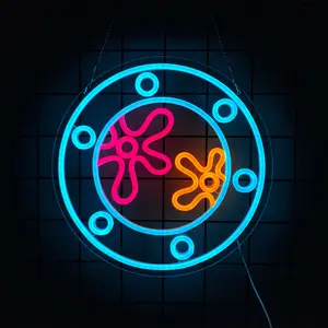 manimo Ocean World Porthole Neon Lights, LED Under Sea Porthole Neon Signs for Wall Decor, Neon Accent Lights, USB Night Light for Game Room Bedroom Birthday Wedding Party Gifts