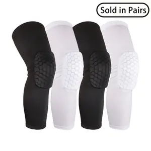 High Elastic Breathable Knee Pads, Protective Gear, Honeycomb Foam Support Compression Sleeve, Sports Knee Sleeve, Basketball Knee Brace for Volleyball, Soccer, Cycling, Running