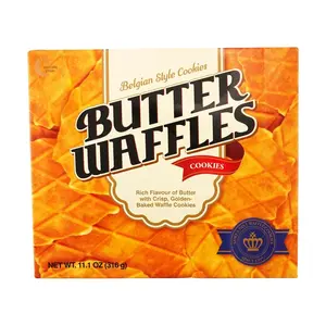 CROWN Korean Crispy Butter Waffle Cookies 316g - Rich & Crunchy Snack
