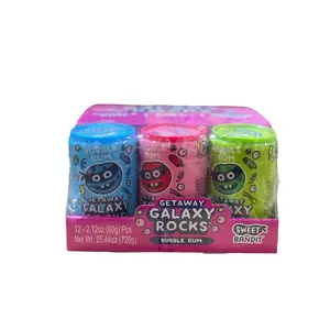Sweet Bandit Getaway Galaxy Rocks Bubble Gum-12 Count Candy