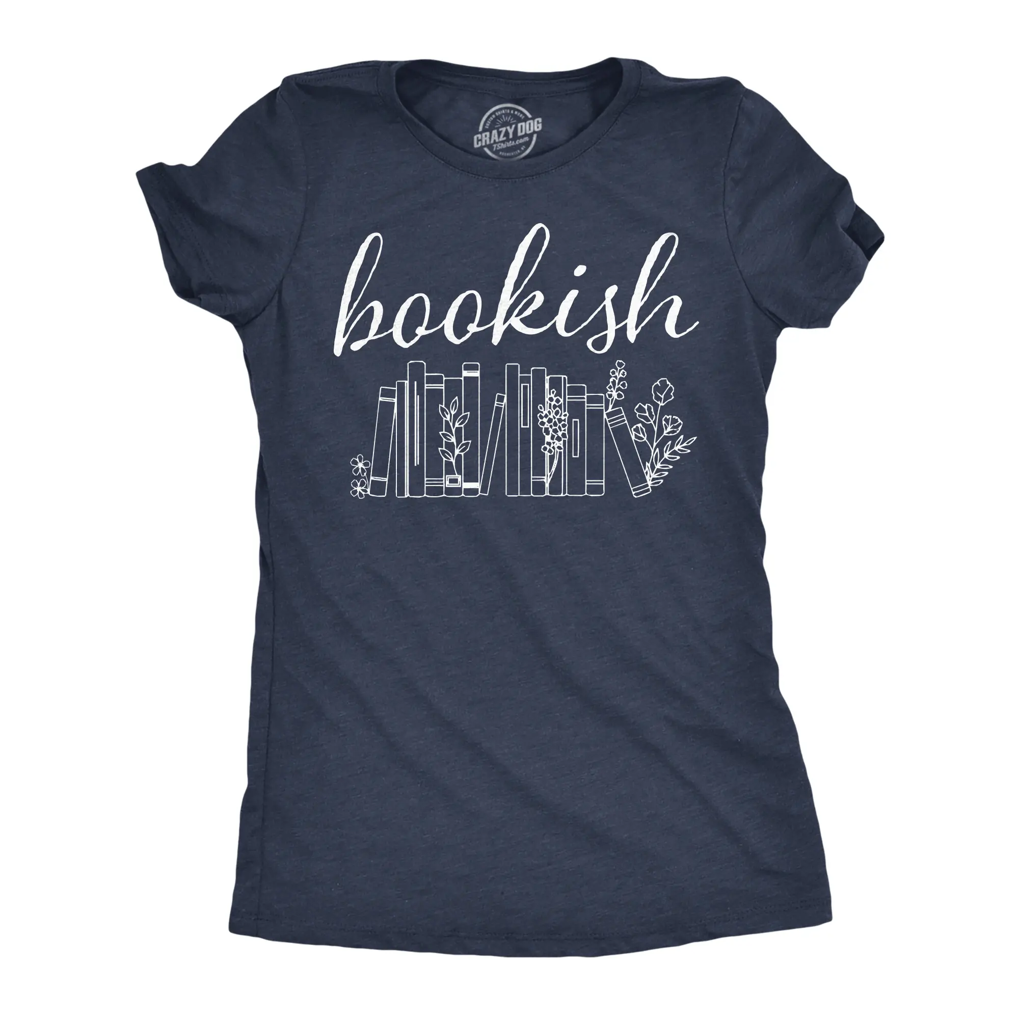 Womens Funny T Shirts Bookish Sarcastic Reading Lovers Tee For Ladies Funny Womens T Shirts Cute Vintage Fashion Casual Ladies T-Shirt Gift Funny Nerd Top Women's Novelty Tees Navy -