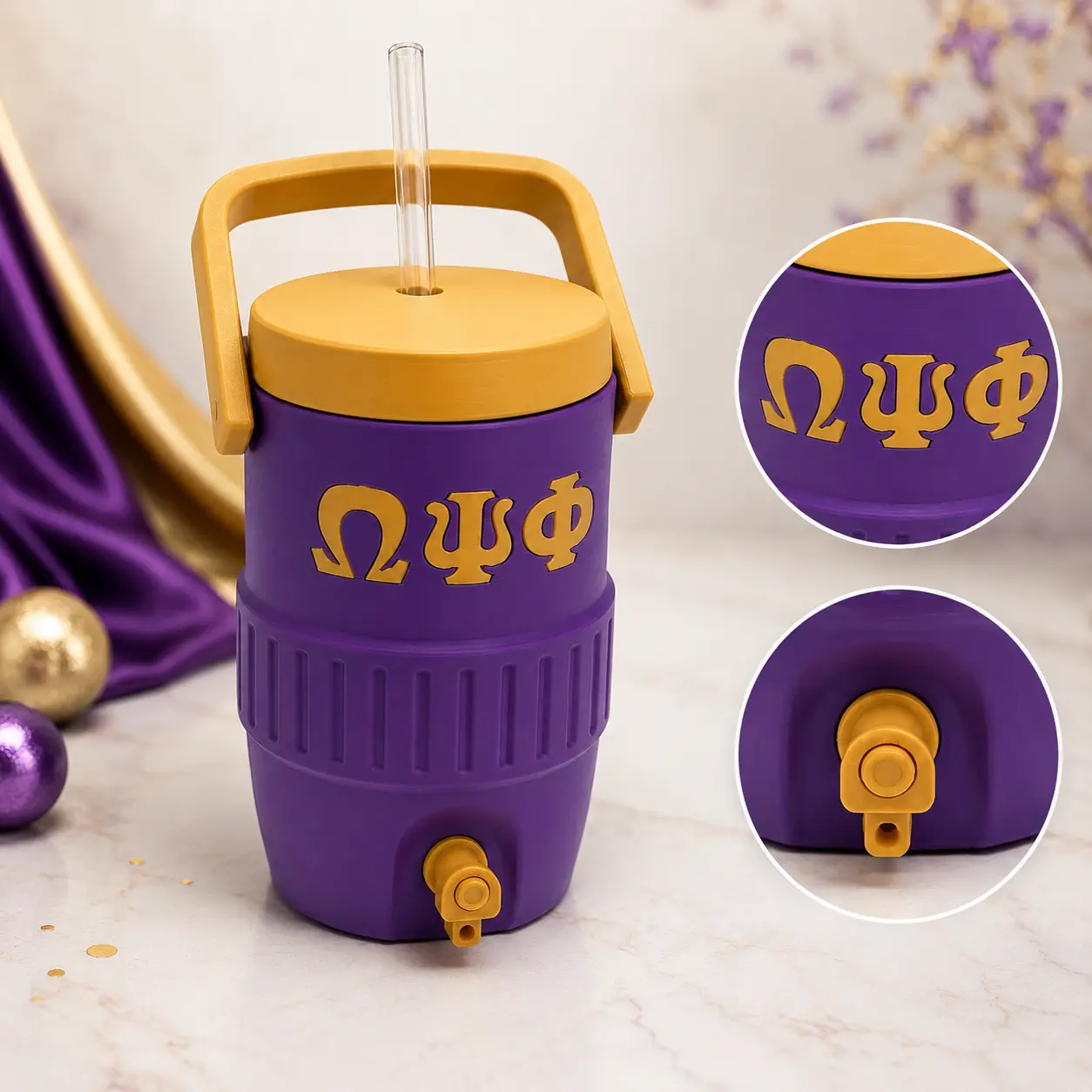 Omega Psi Phi Mini Cooler Can Holder