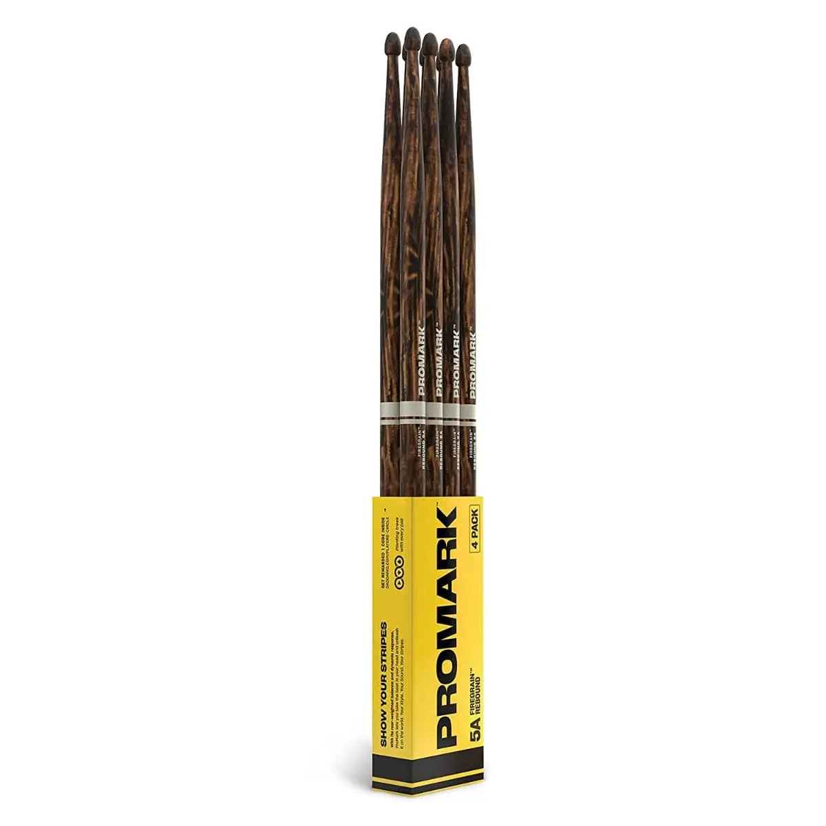 ProMark Rebound 5A FireGrain Drum Sticks - 4pr Bundle