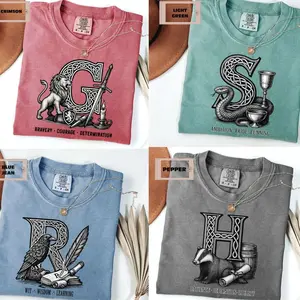 Comfort Colors Wizard House Shirt, Magic School Matching Tees, Vintage Fantasy Family Apparel Gift For Men Women 2TFDZ