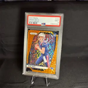 2024 Prizm Disco Drake Maye PSA 9 Mint Condition Football Trading Card #329