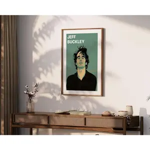 Jeff Buckley Poster, Retro Music Wall Art, Vintage Collectible Print, Home Decor for Fans, 90s Alternative Rock Artwork UNFRAMED